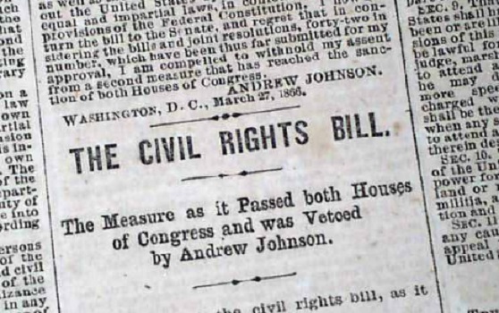 Civil Rights Act Of 1866 African American Civil Rights Movement